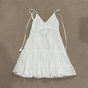 American Eagle White Tie-Back Mini Dress